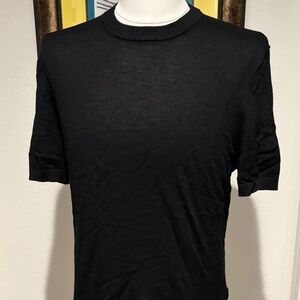 Ted Baker Men's Black Short Sleeve Crewneck Sweater Size 5 XL